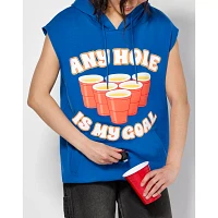 Any Hole is My Goal Sleeveless Hoodie with Drinking Pouch