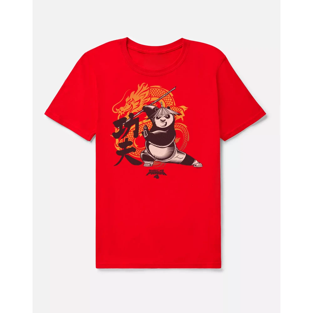 Po with Staff T Shirt - Kung Fu Panda 4