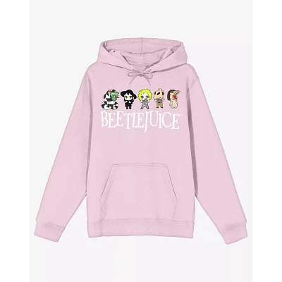 Beetlejuice Chibi Characters Pink Hoodie