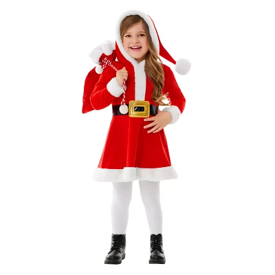 Toddler Santa Hooded Dress Costume