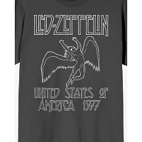 Gray Led Zeppelin USA 1977 T Shirt