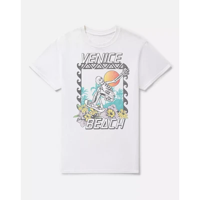 Venice Beach Skeleton Skateboarder T Shirt