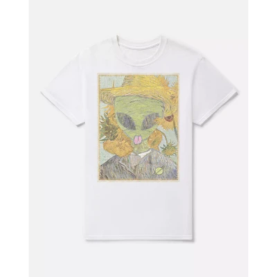 Van Gogh Sunflower Alien T Shirt