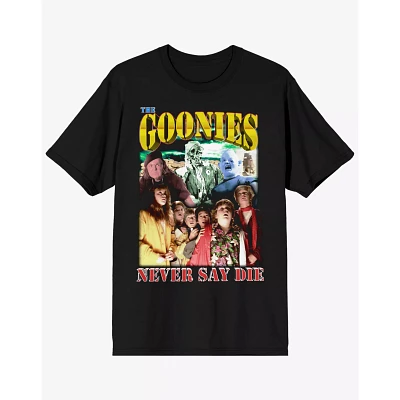 Never Say Die Collage T Shirt - The Goonies