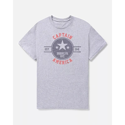 Grey Captain America T Shirt - Marvel