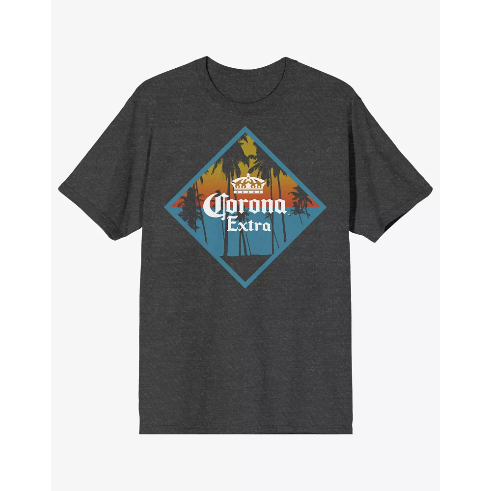 Corona Palm Tree T Shirt - Gray