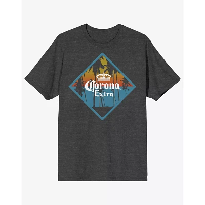 Corona Palm Tree T Shirt - Gray