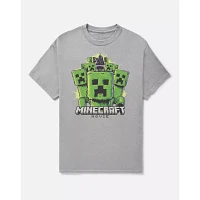 Gray Minecraft Movie T Shirt
