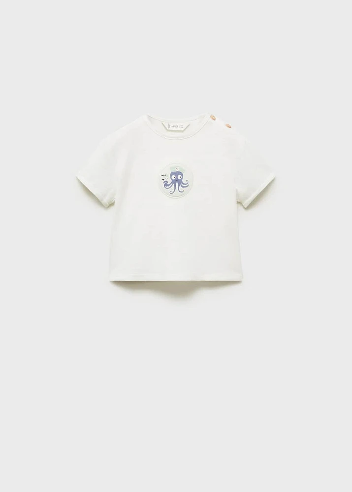 Octopus-print t-shirt