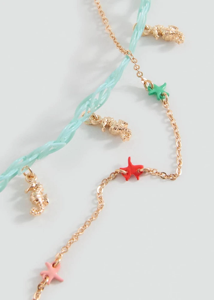 Combined necklace pack