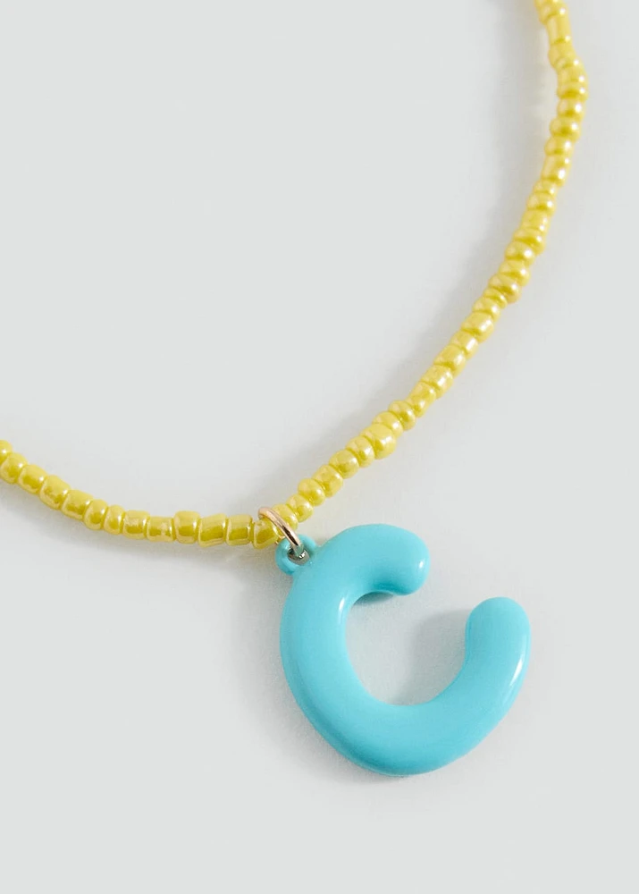 Letters bead necklace