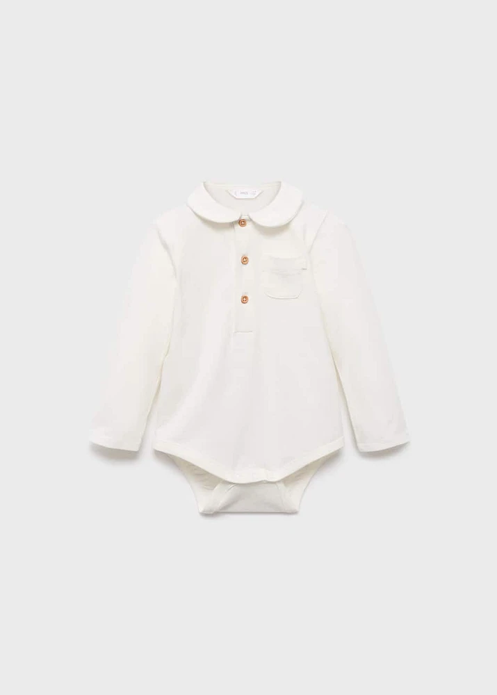 Polo-neck body with pocket
