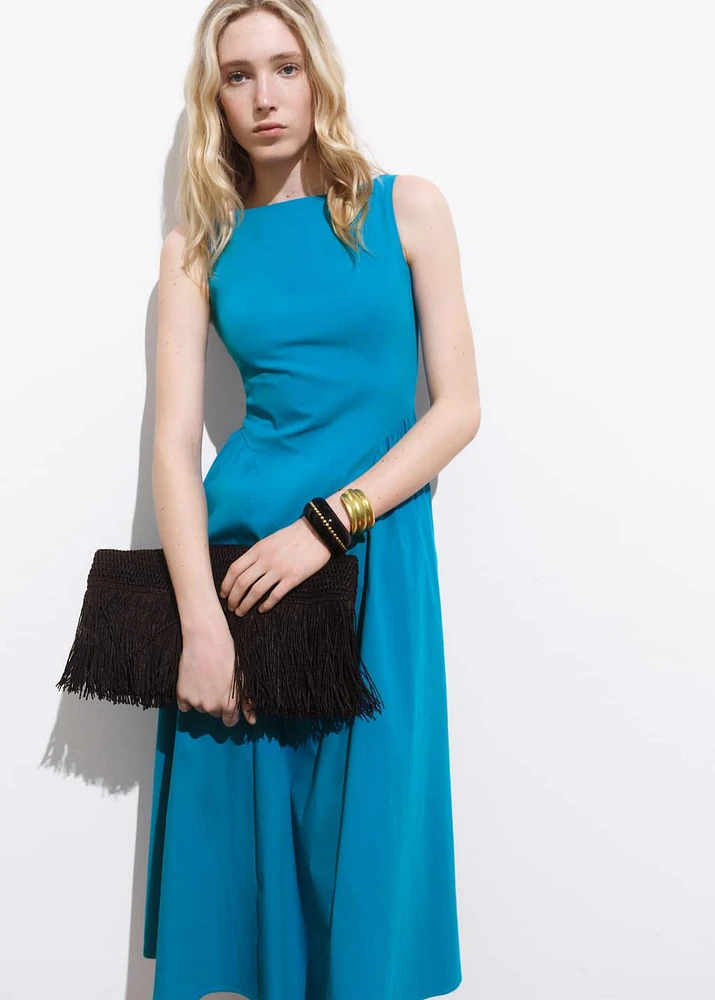 Flared midi-dress