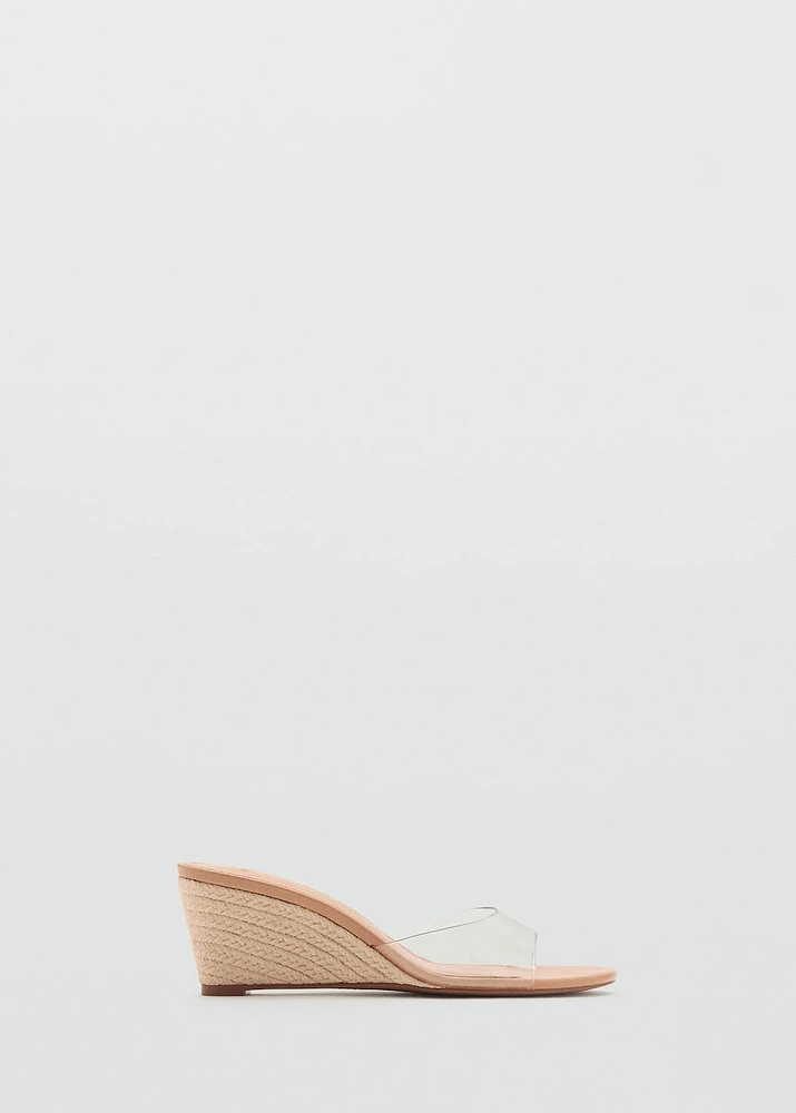 Vinyl wedge sandals