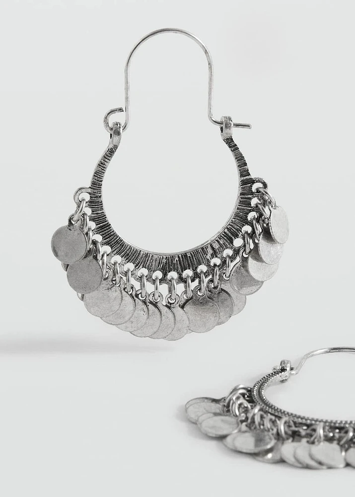 Bead hoop earrings