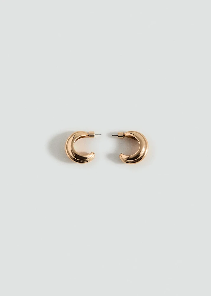 Embossed hoop earrings
