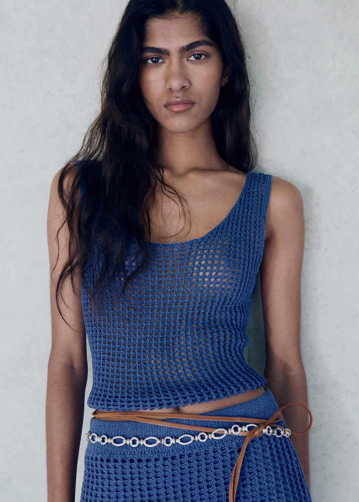 Knitted crop top