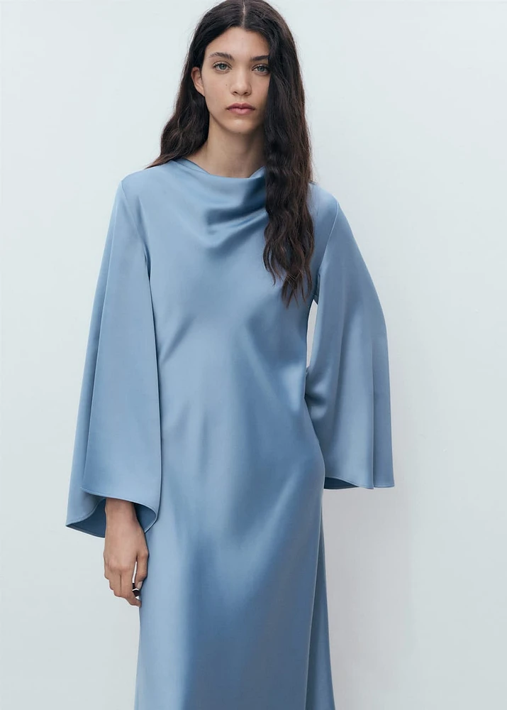 Long satin dress