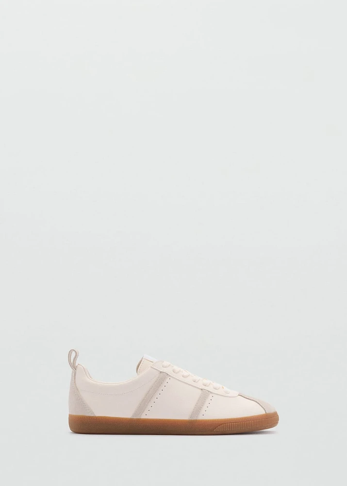 Contrast panel sneakers