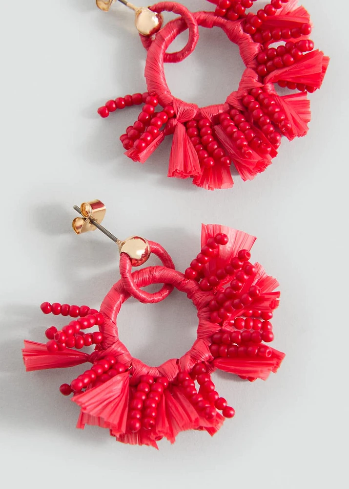 Bead loop earrings