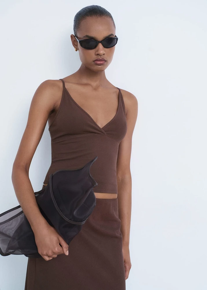 V-neck cotton top