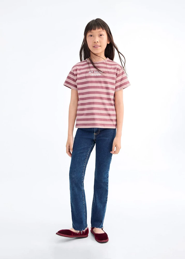 Frayed low-rise skinny jeans