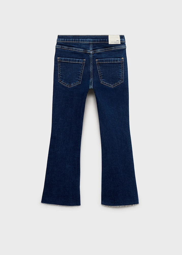 Frayed low-rise skinny jeans