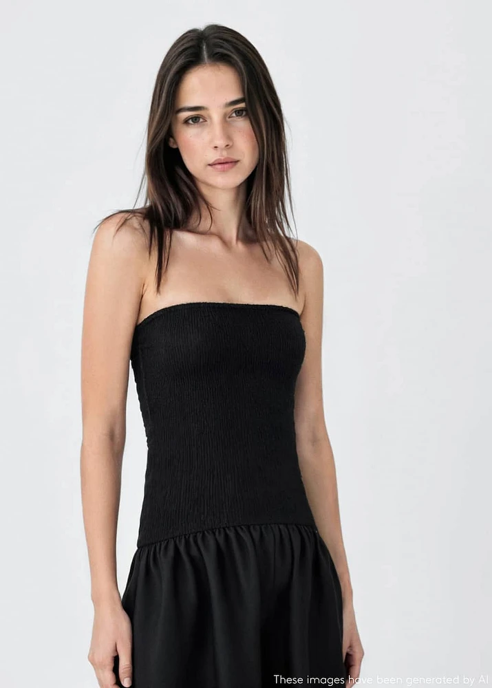 Strapless maxi-dress