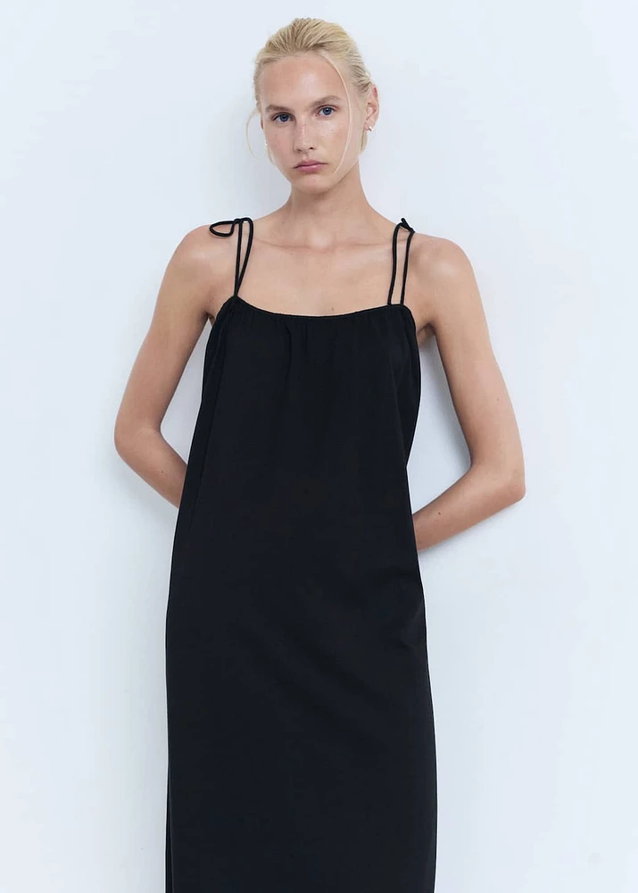 Bow cotton dress