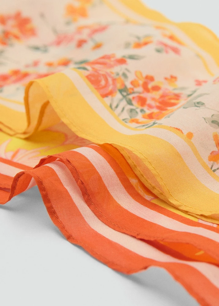 Set of 2 floral-print scarves