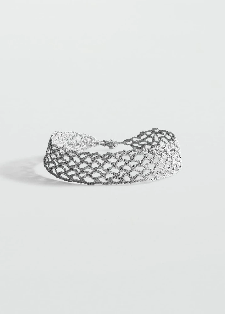 Lurex choker necklace