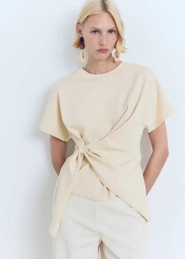 Knot cotton t-shirt