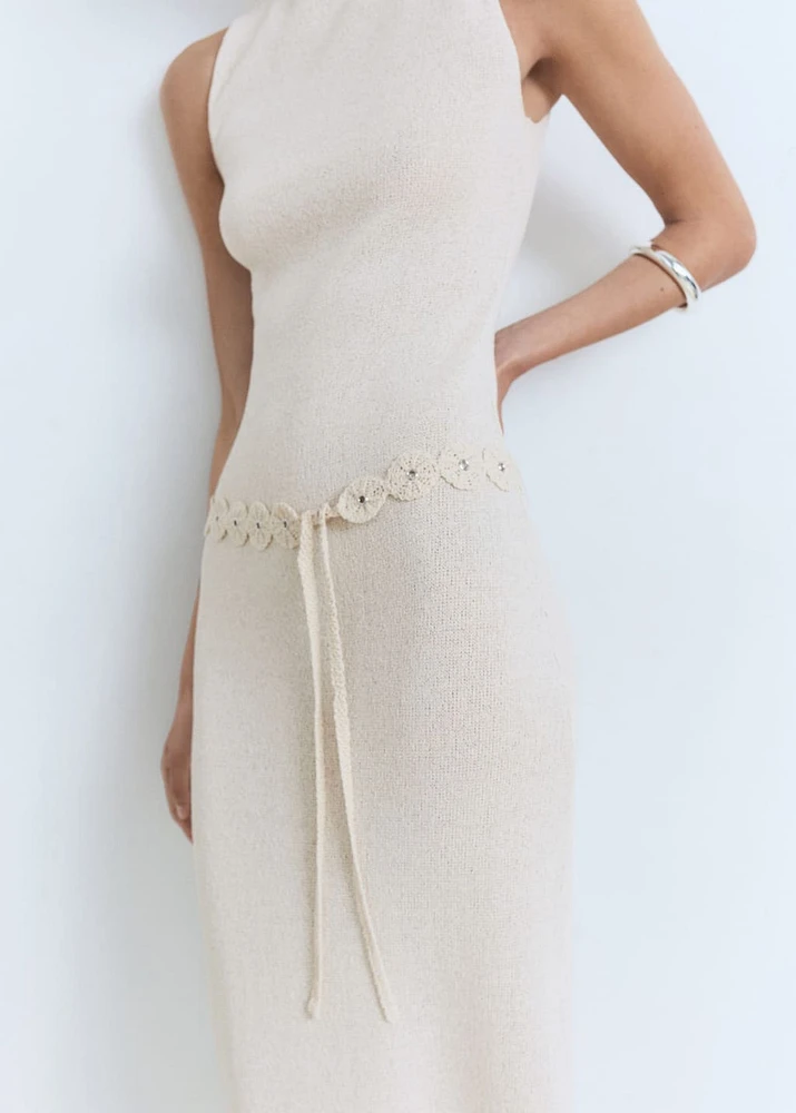Belt knit dress