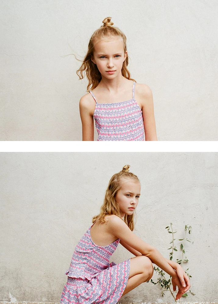 Print ruched top