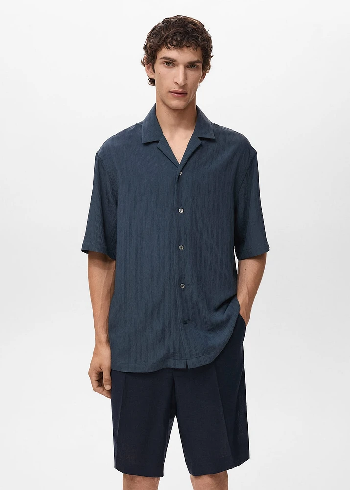 Striped embroidered shirt