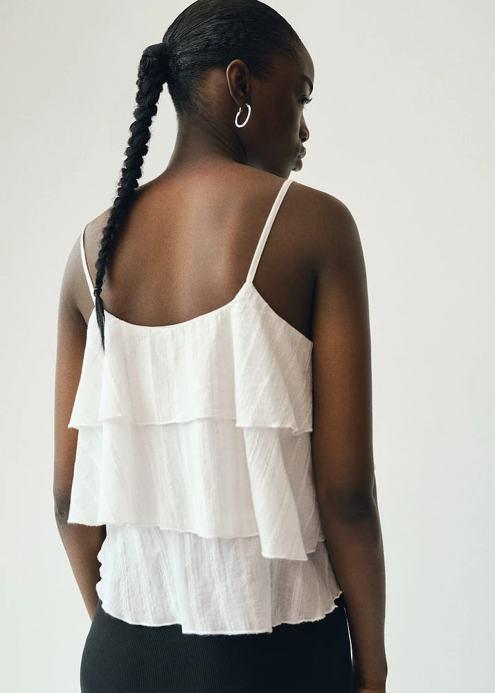 Lurex ruffled top