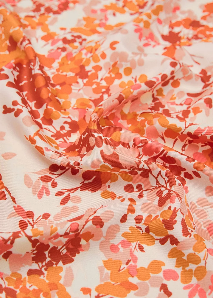Mini flower-print scarf