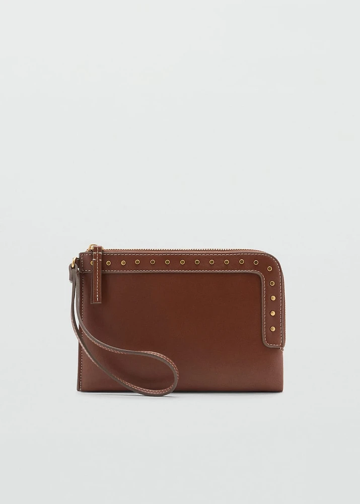 Studded leather-effect case