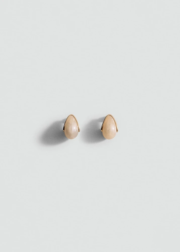 Resin drop earrings