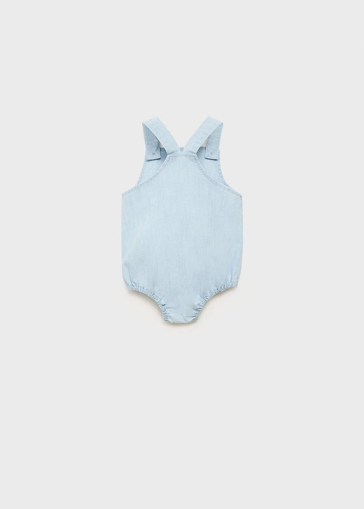 Short denim romper