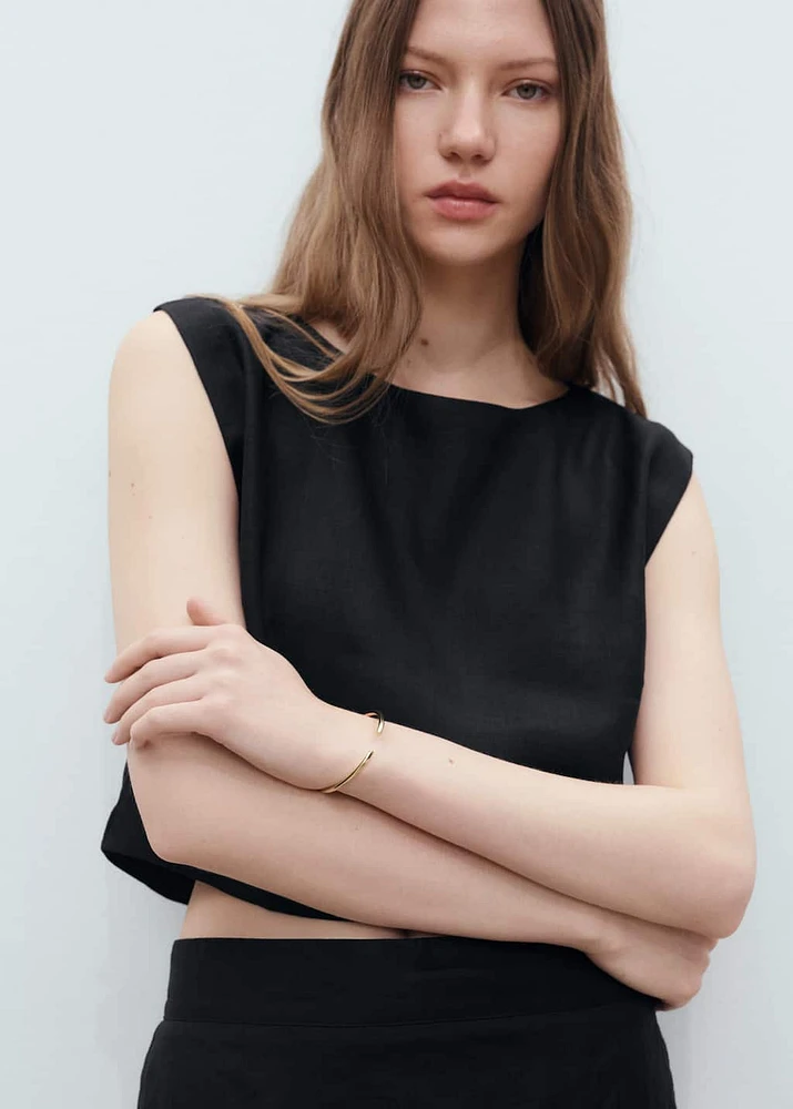 Linen crop top