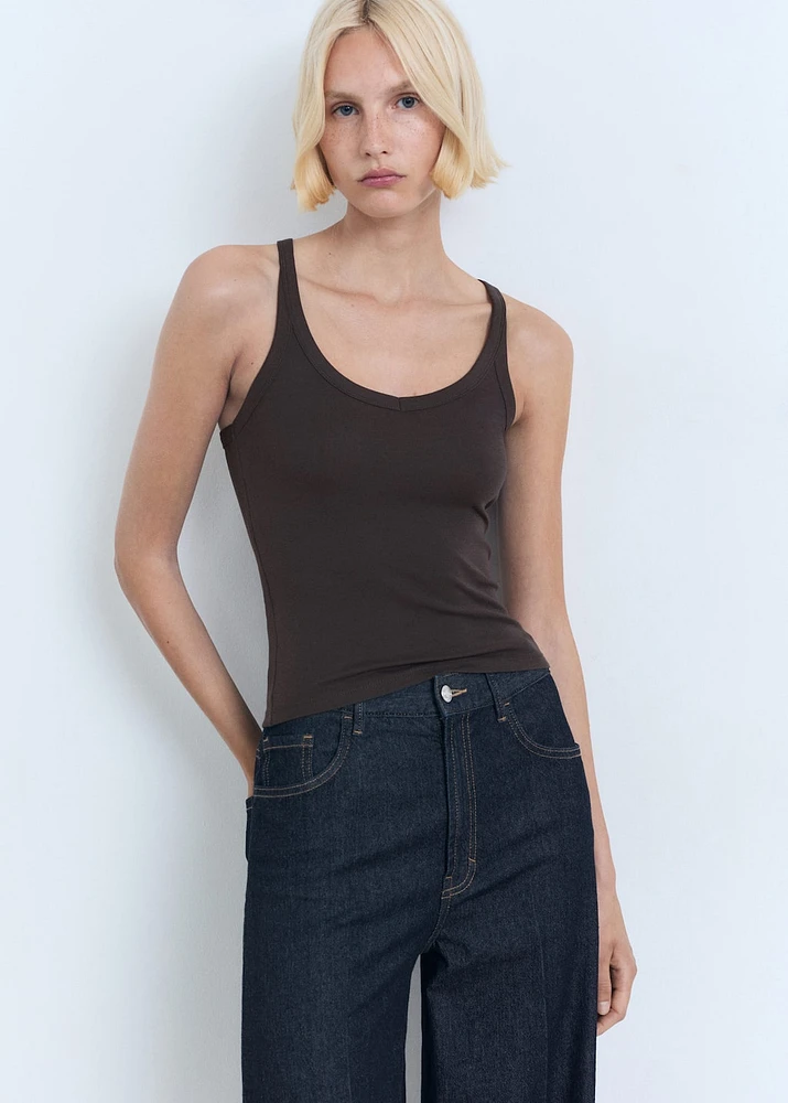 Cotton top with straps