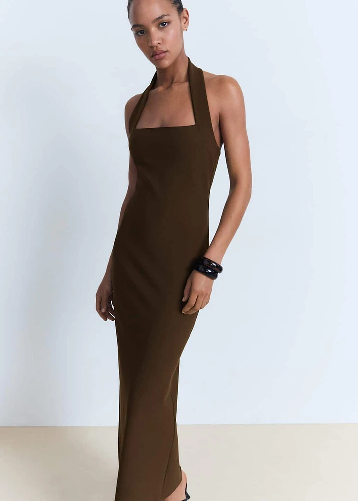 Long halter-neck dress