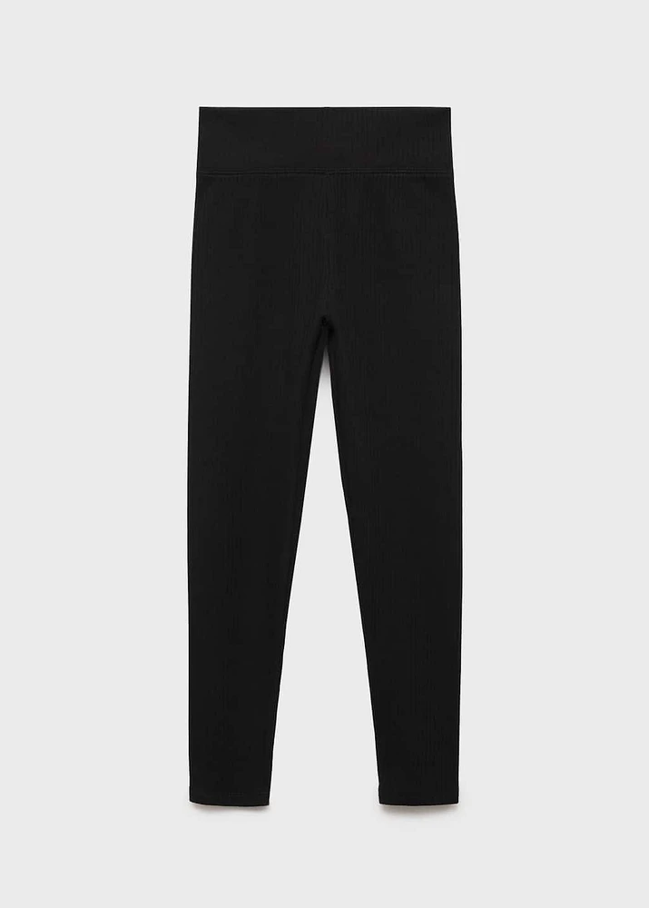 Cotton ribbed leggings