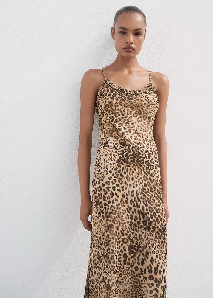 Leopard midi dress