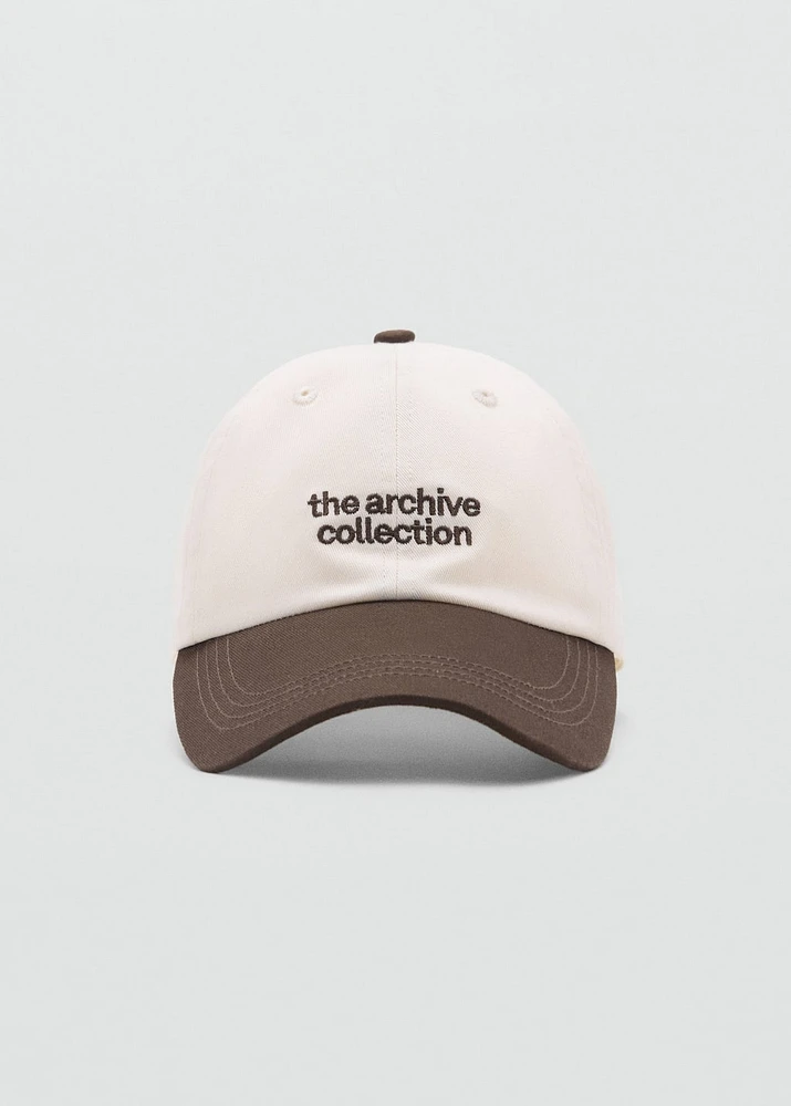 Embroidered message cap