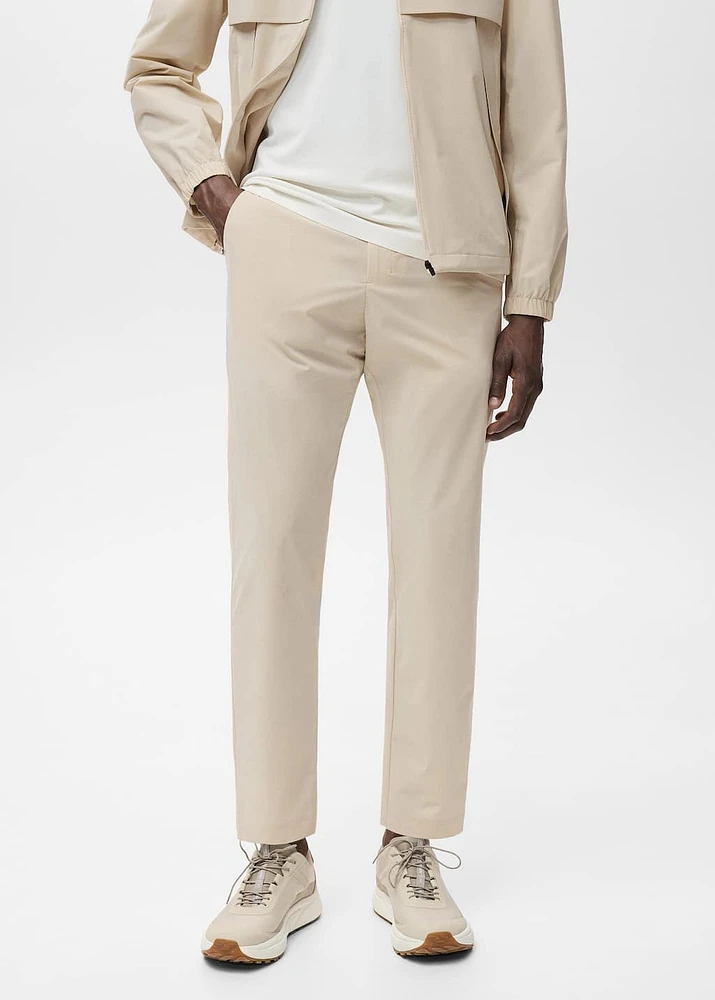 Slim-fit water-repellent pants