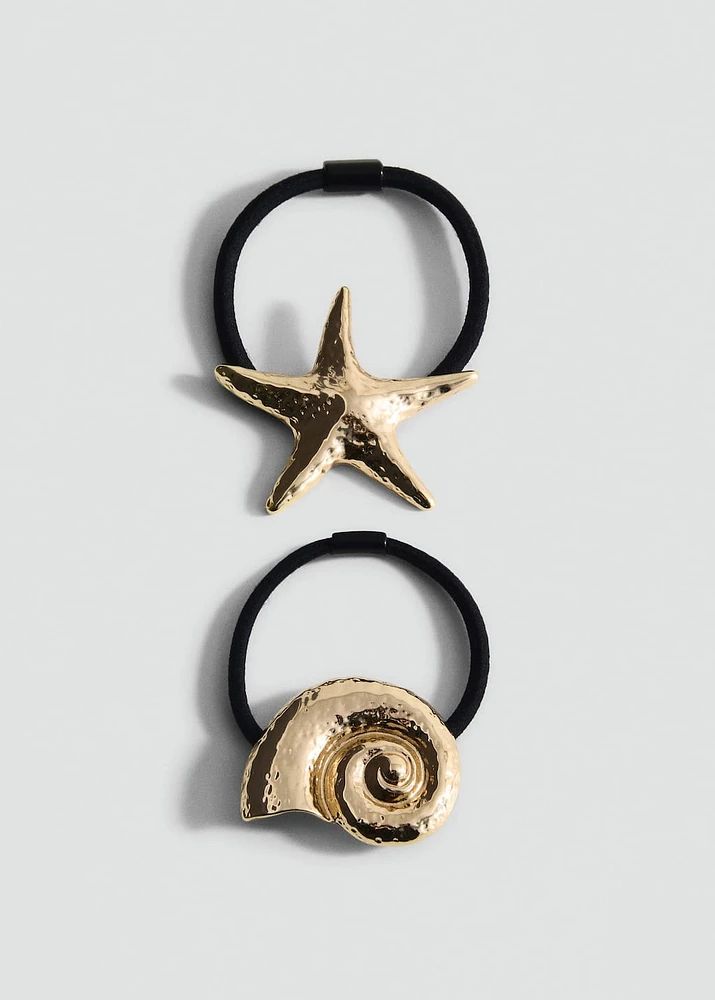 Set of marine-design hair bands