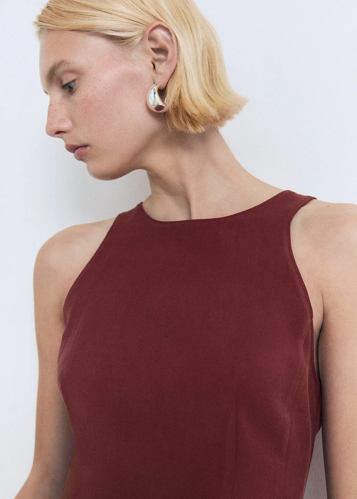 Fitted halter-neck blouse