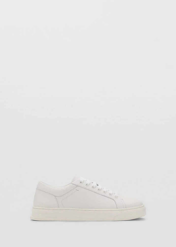 Leather panel sneakers